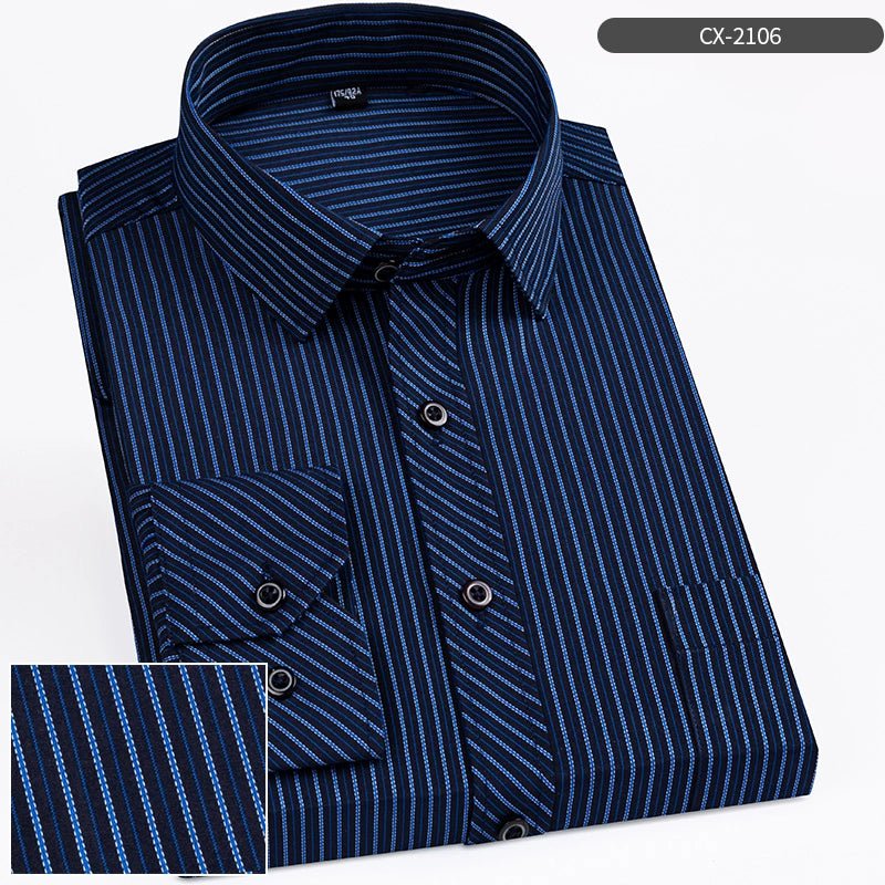 Father, Middle - Aged and Elderly, Extra Fat, Dad, Long Sleeves Shirt - PratSN