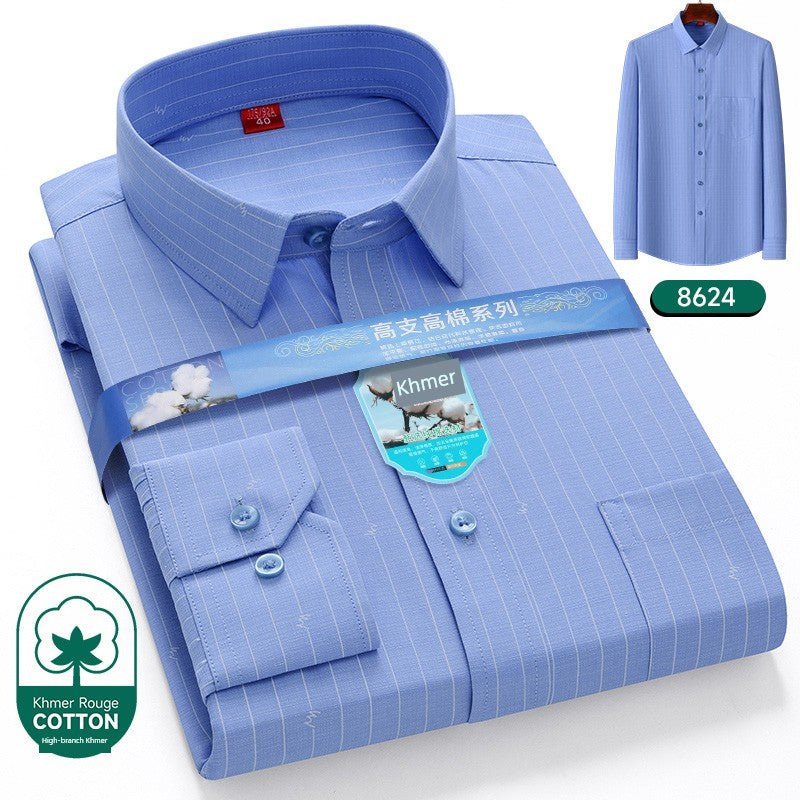 Father, Middle - Aged and Elderly, Extra Fat, Dad, Long Sleeves Shirt - PratSN