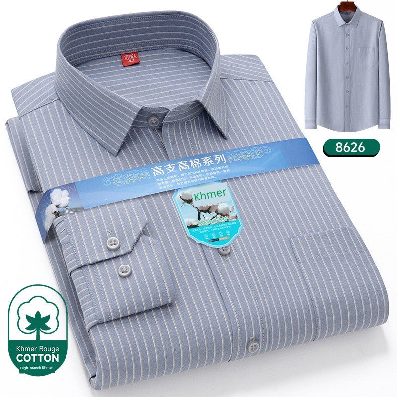 Father, Middle - Aged and Elderly, Extra Fat, Dad, Long Sleeves Shirt - PratSN