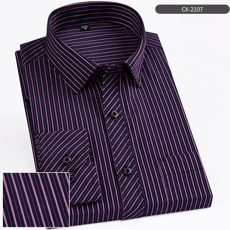 Father, Middle - Aged and Elderly, Extra Fat, Dad, Long Sleeves Shirt - PratSN