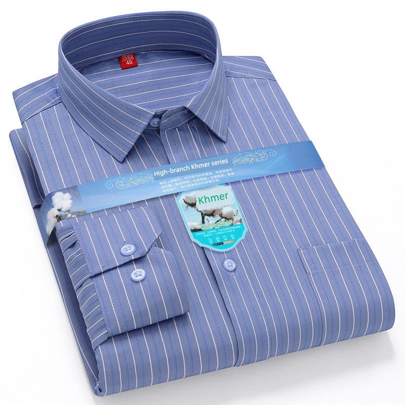 Father, Middle - Aged and Elderly, Extra Fat, Dad, Long Sleeves Shirt - PratSN