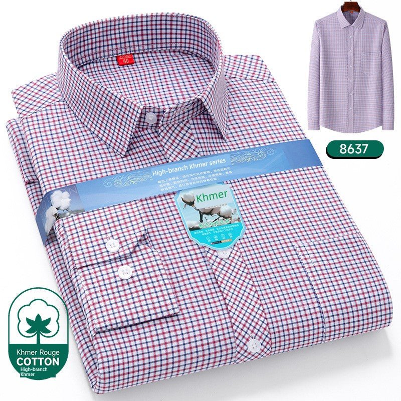 Father, Middle - Aged and Elderly, Extra Fat, Dad, Long Sleeves Shirt - PratSN