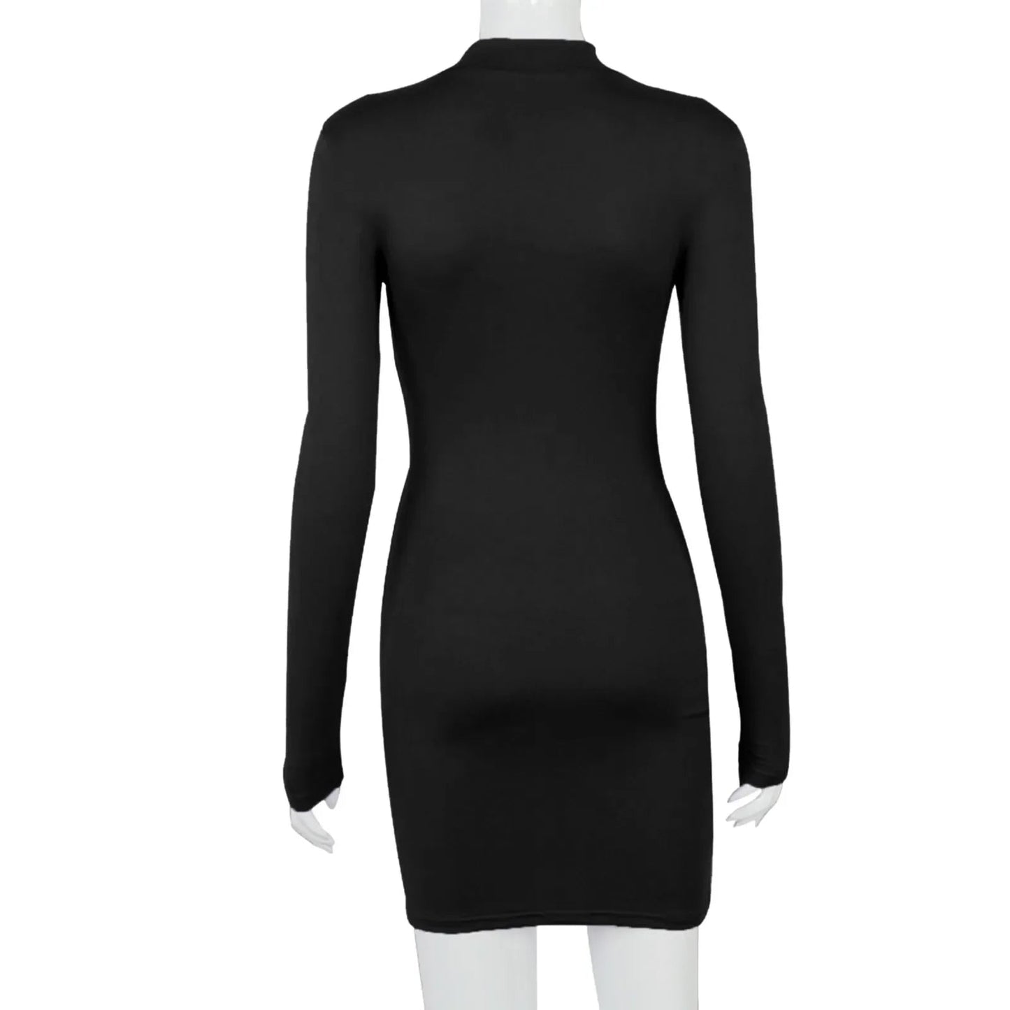 Female Dresses Outfits Women'S Dress Long Sleeve Solid Color Drawstring O - Neck Tight - Fitting Vestidos De Fiesta Elegantes 2025 - PratSN