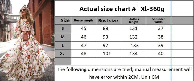 Floral Maxi Summer Beach Par Evening round Ne mid Waist Long Skirt Seven Printed - PratSN