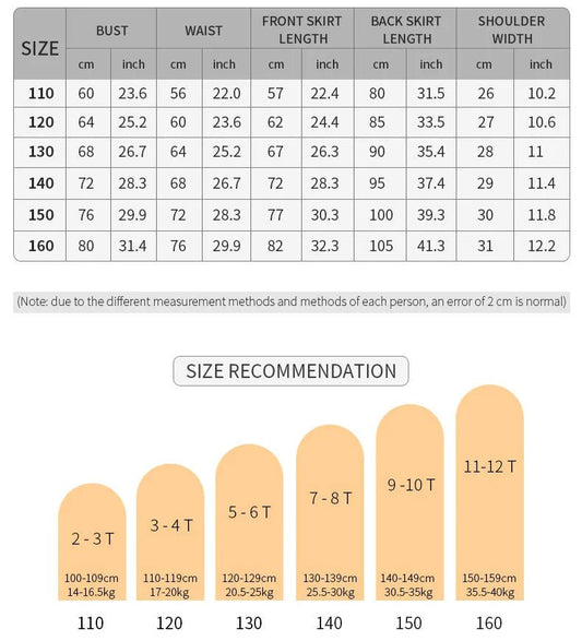 Flower girl wedding party ball tailed Print Dress Girl Birthday party high collar dress girl Dinner Dress - PratSN