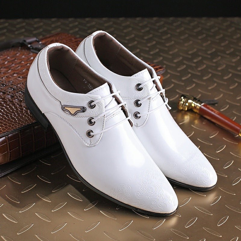 Formal Mens Dress Shoes Genuine Leather Black Luxury Wedding Shoes Men Flats Office Oxfords - PratSN