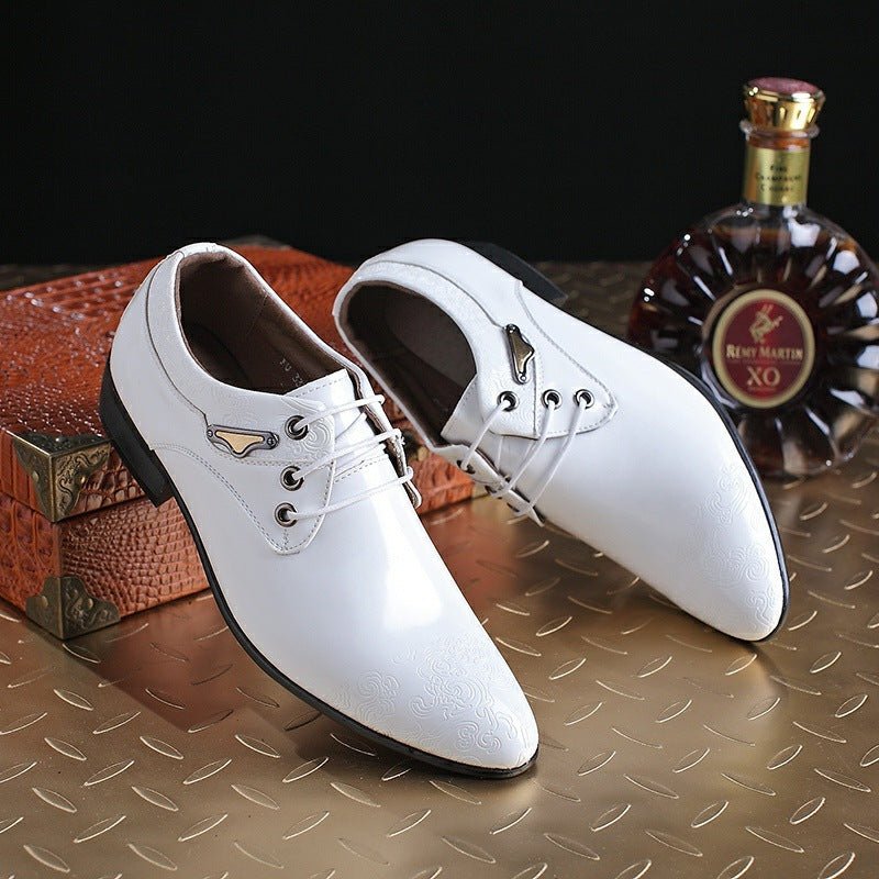 Formal Mens Dress Shoes Genuine Leather Black Luxury Wedding Shoes Men Flats Office Oxfords - PratSN