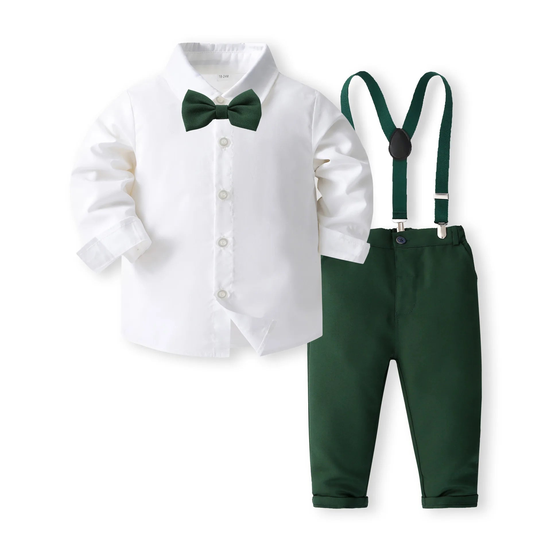 Formal Wedding Clothing Sets for Baby Boy Outfit Infant 3 6 12 18 24M Bodysuit Suspender Suit Toddler Kid Birthday Party Costume - PratSN