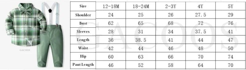 Formal Wedding Clothing Sets for Baby Boy Outfit Infant 3 6 12 18 24M Bodysuit Suspender Suit Toddler Kid Birthday Party Costume - PratSN