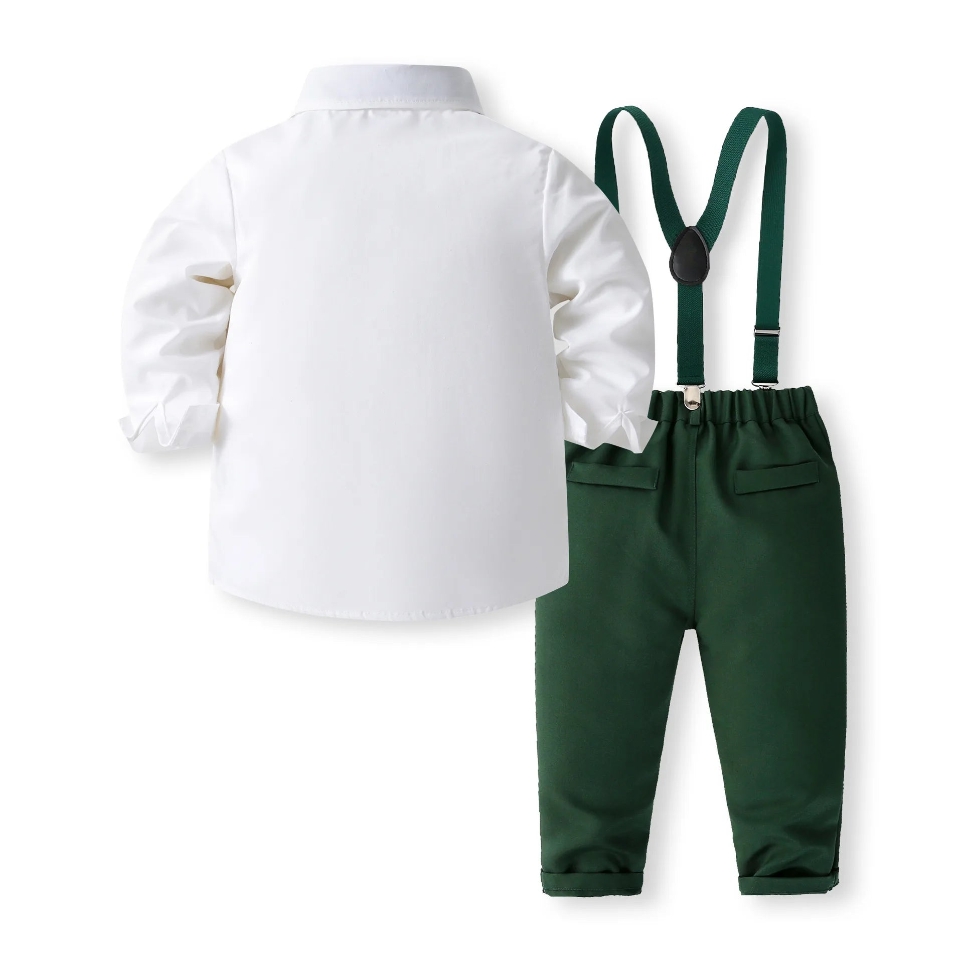 Formal Wedding Clothing Sets for Baby Boy Outfit Infant 3 6 12 18 24M Bodysuit Suspender Suit Toddler Kid Birthday Party Costume - PratSN