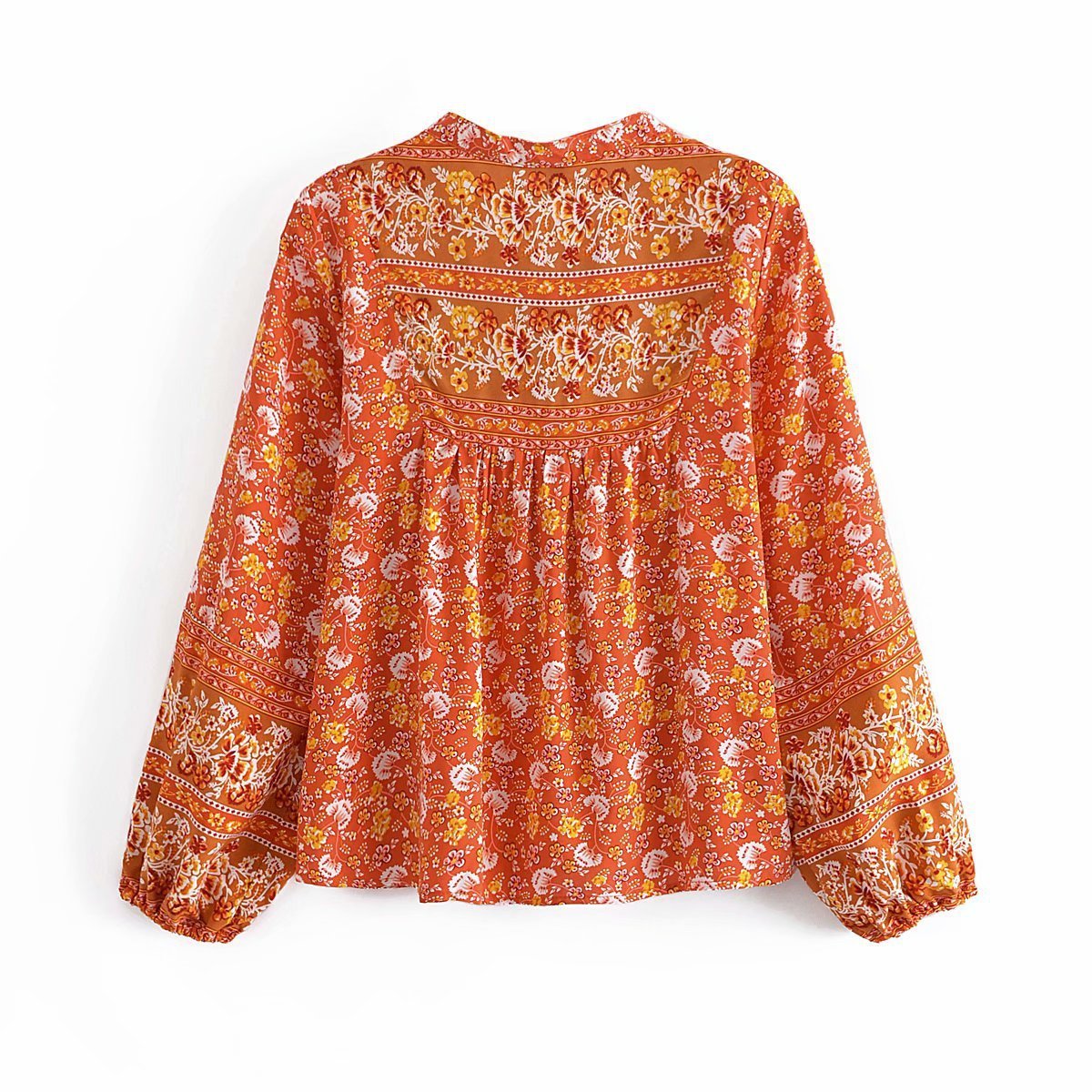 French Vintage Lot Print Long Sleeve Shirt - PratSN