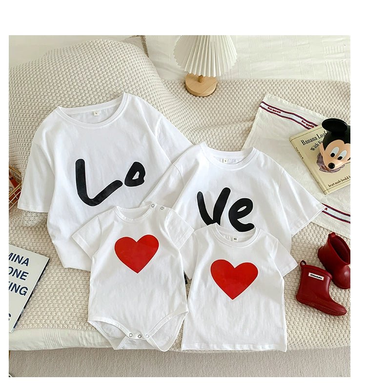 Fried Street Parent - Child Clothes Baby Family Three Or Four Summer Clothes 2025 New Arrival Western Style Mother - Daughter Matching Outfit Mother - Child Suit Short Sleeve T-shirt - PratSN