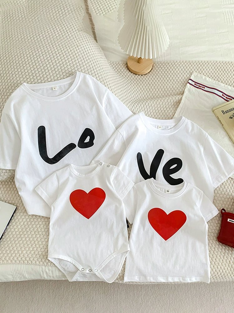 Fried Street Parent - Child Clothes Baby Family Three Or Four Summer Clothes 2025 New Arrival Western Style Mother - Daughter Matching Outfit Mother - Child Suit Short Sleeve T-shirt - PratSN