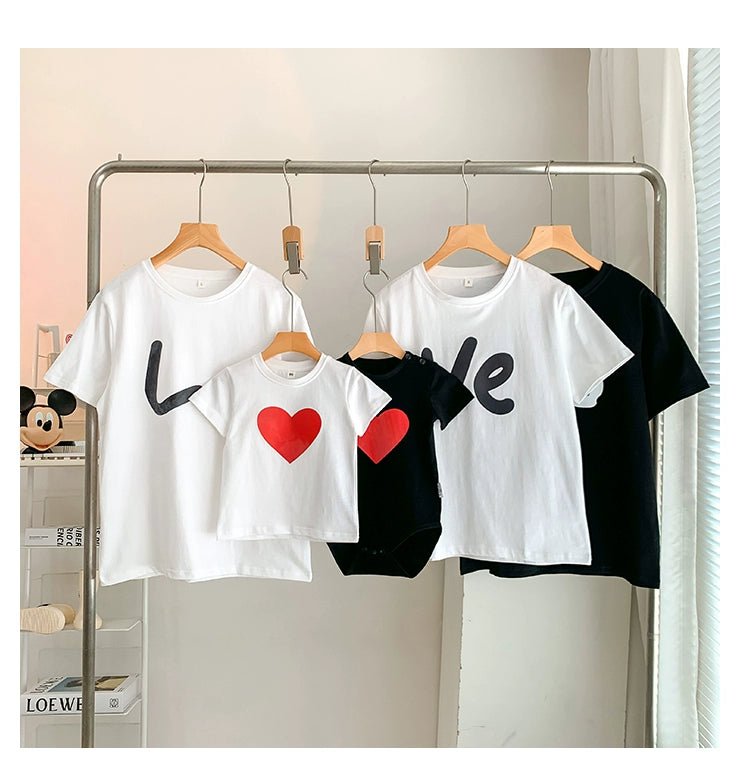 Fried Street Parent - Child Clothes Baby Family Three Or Four Summer Clothes 2025 New Arrival Western Style Mother - Daughter Matching Outfit Mother - Child Suit Short Sleeve T-shirt - PratSN