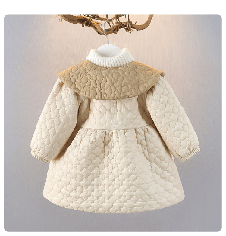 Girl 2 Children Fleece - lined Small Cotton - Padded Clothes Birthday Party 1 Baby Girl Coat 3 Children 2 Cotton - Padded Children Clothes Fashionable Winter Clothes Baby Quilt Coat Go out - PratSN