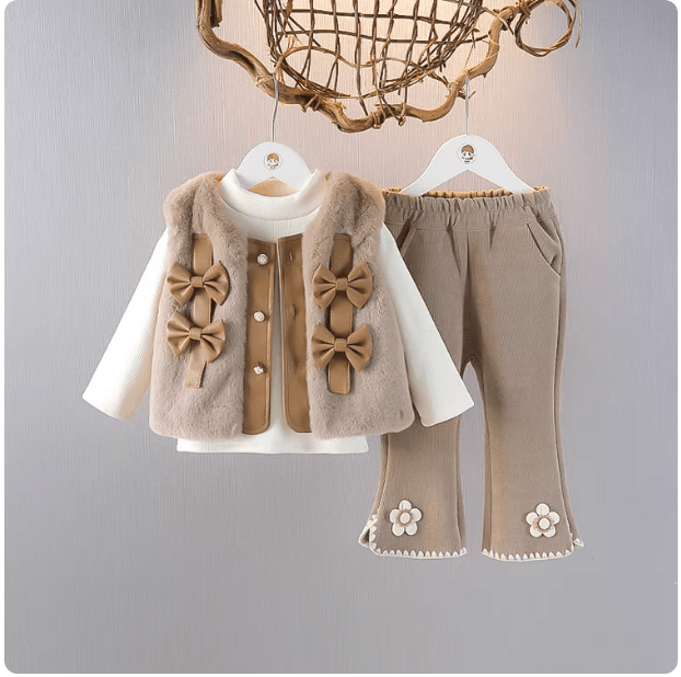Girl 2 Children Fleece - lined Small Cotton - Padded Clothes Birthday Party 1 Baby Girl Coat 3 Children 2 Cotton - Padded Children Clothes Fashionable Winter Clothes Baby Quilt Coat Go out - PratSN