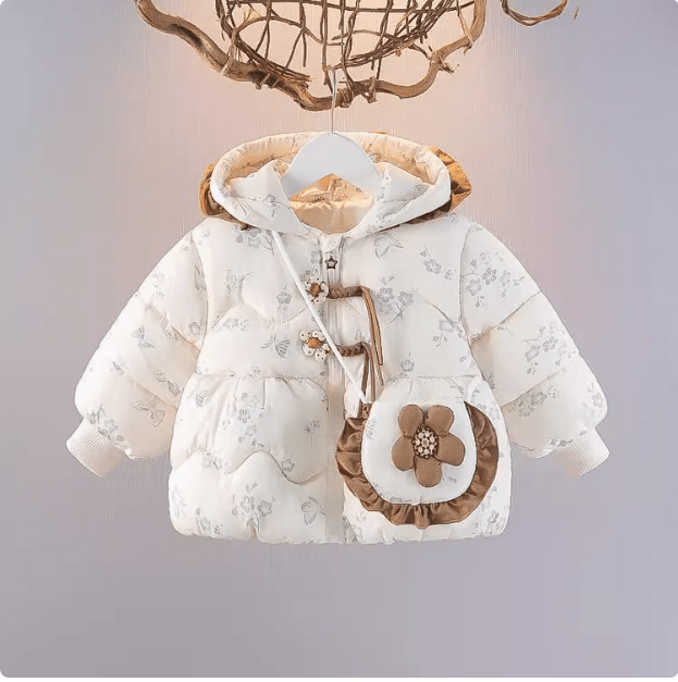 Girl 2 Children Fleece - lined Small Cotton - Padded Clothes Birthday Party 1 Baby Girl Coat 3 Children 2 Cotton - Padded Children Clothes Fashionable Winter Clothes Baby Quilt Coat Go out - PratSN