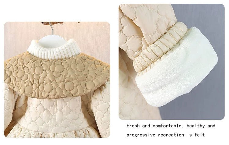 Girl 2 Children Fleece - lined Small Cotton - Padded Clothes Birthday Party 1 Baby Girl Coat 3 Children 2 Cotton - Padded Children Clothes Fashionable Winter Clothes Baby Quilt Coat Go out - PratSN