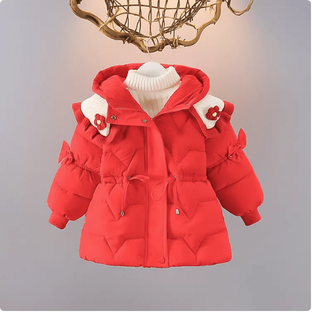 Girl 2 Children Fleece - lined Small Cotton - Padded Clothes Birthday Party 1 Baby Girl Coat 3 Children 2 Cotton - Padded Children Clothes Fashionable Winter Clothes Baby Quilt Coat Go out - PratSN