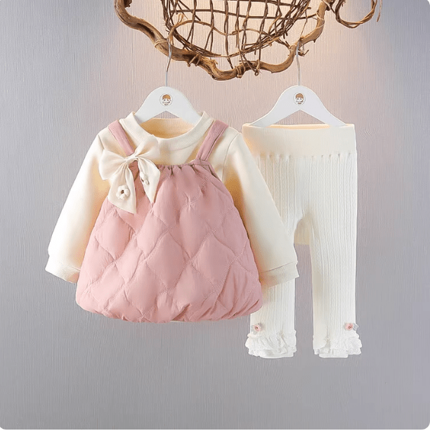 Girl 2 Children Fleece - lined Small Cotton - Padded Clothes Birthday Party 1 Baby Girl Coat 3 Children 2 Cotton - Padded Children Clothes Fashionable Winter Clothes Baby Quilt Coat Go out - PratSN