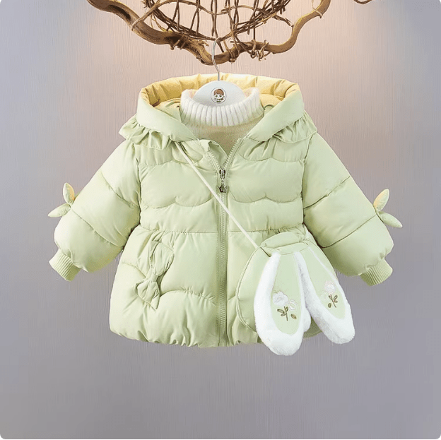 Girl 2 Children Fleece - lined Small Cotton - Padded Clothes Birthday Party 1 Baby Girl Coat 3 Children 2 Cotton - Padded Children Clothes Fashionable Winter Clothes Baby Quilt Coat Go out - PratSN