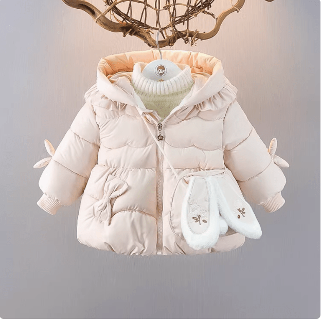 Girl 2 Children Fleece - lined Small Cotton - Padded Clothes Birthday Party 1 Baby Girl Coat 3 Children 2 Cotton - Padded Children Clothes Fashionable Winter Clothes Baby Quilt Coat Go out - PratSN