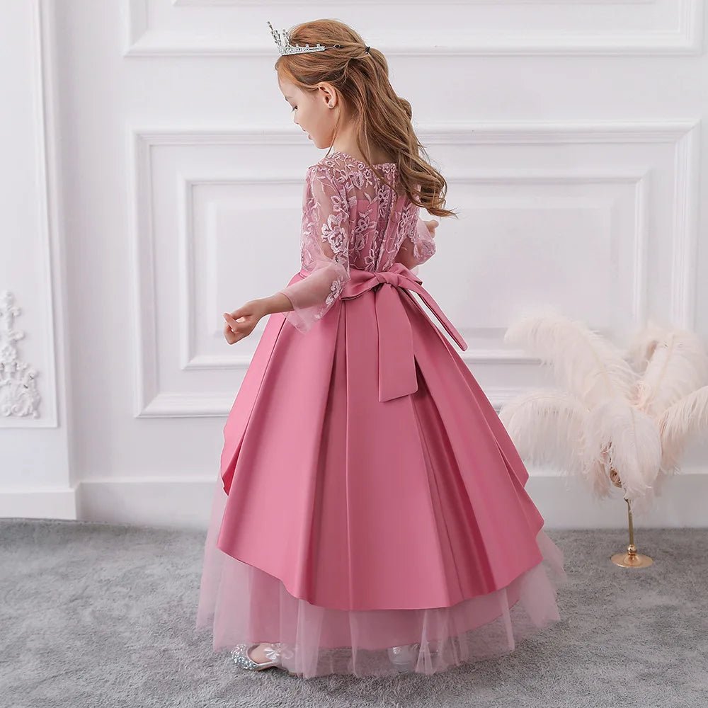Girl Birthday Dress Autumn, Spring, Winter Princess Skirt Wedding Host Evening Dress Catwalk Dress - PratSN