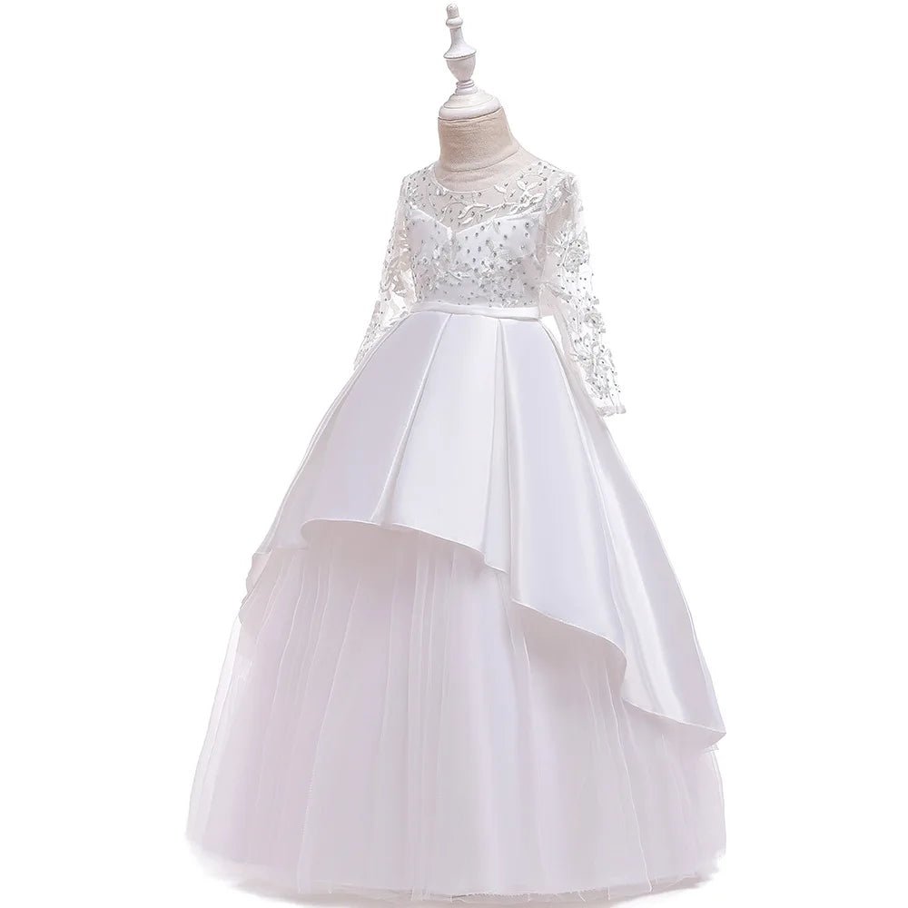 Girl Birthday Dress Autumn, Spring, Winter Princess Skirt Wedding Host Evening Dress Catwalk Dress - PratSN