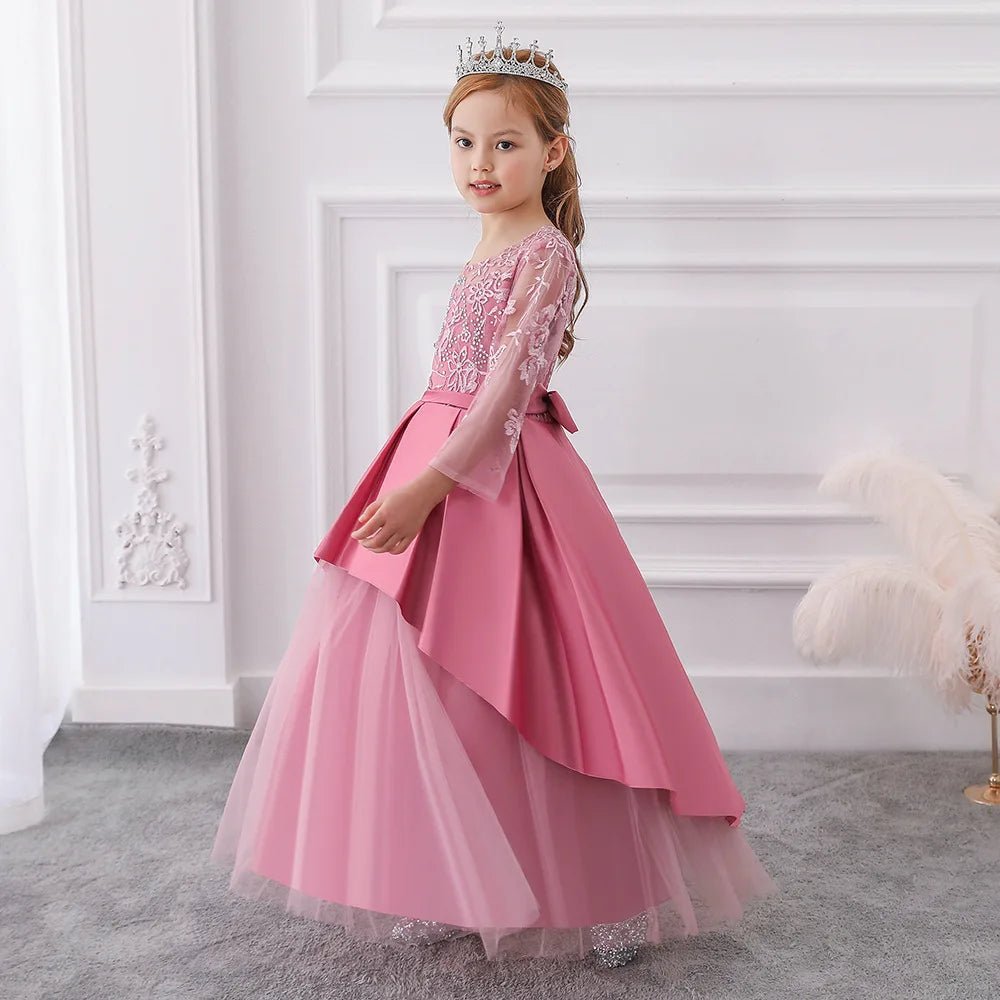 Girl Birthday Dress Autumn, Spring, Winter Princess Skirt Wedding Host Evening Dress Catwalk Dress - PratSN