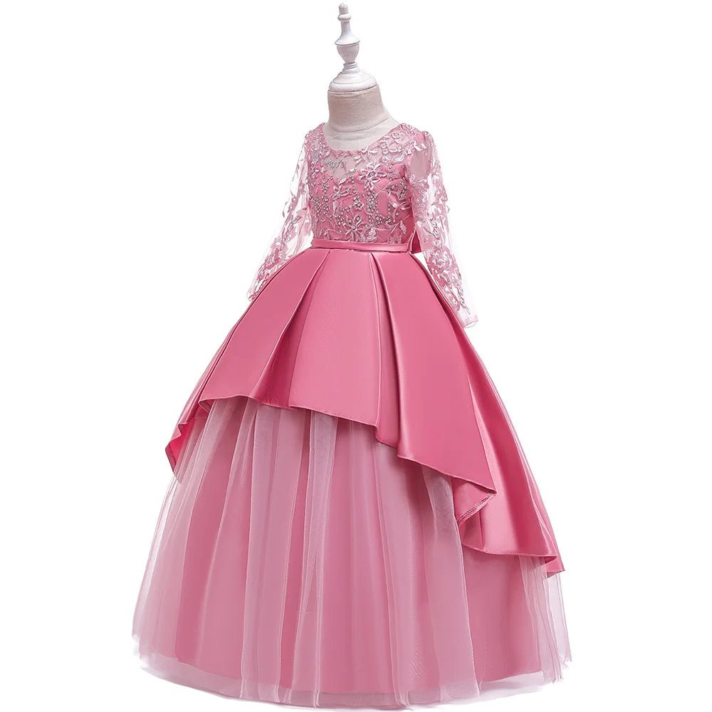 Girl Birthday Dress Autumn, Spring, Winter Princess Skirt Wedding Host Evening Dress Catwalk Dress - PratSN