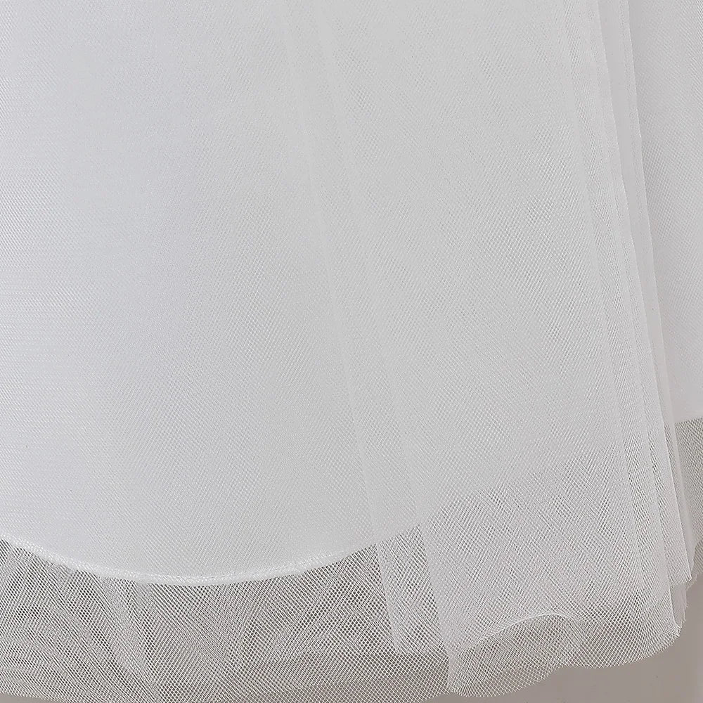 Girl Long White Bridesmaid Dresses For Wedding Prom Gown Big Bow Girls Party Dress Kids First Communiom Formal Evening Vestidos - PratSN