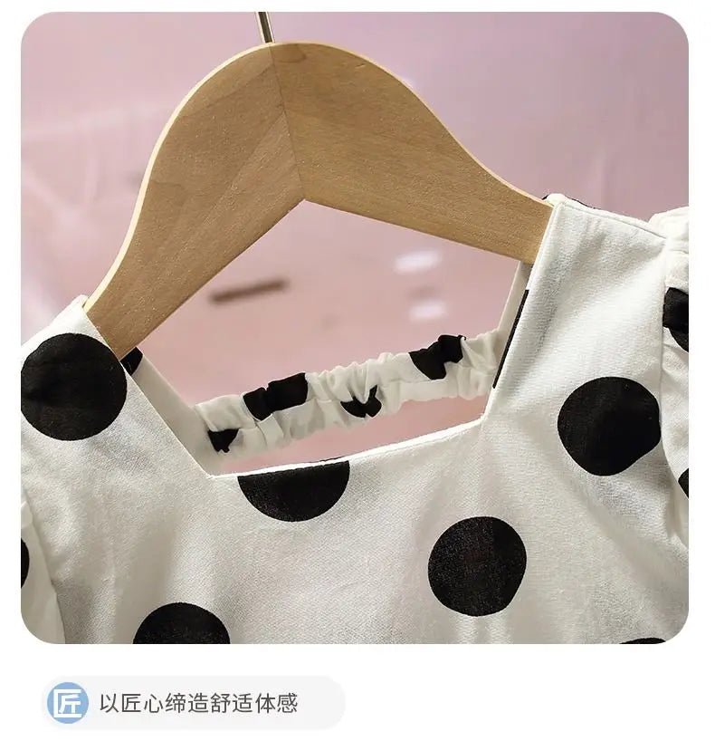 Girls Baby Dress Summer 2025 New Children's Short Sleeve Dress Little Girls Korean Princess Dress Fashion Black Dress2 - 9Y - PratSN