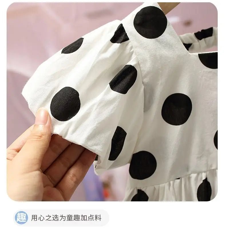 Girls Baby Dress Summer 2025 New Children's Short Sleeve Dress Little Girls Korean Princess Dress Fashion Black Dress2 - 9Y - PratSN