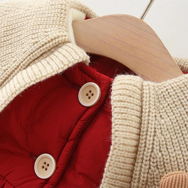 Girl's Coat Winter Solid Color Warm Baby Girl's Outerwear Cute Flower Baby Jackets Baby Winter Clothes ﻿ - PratSN
