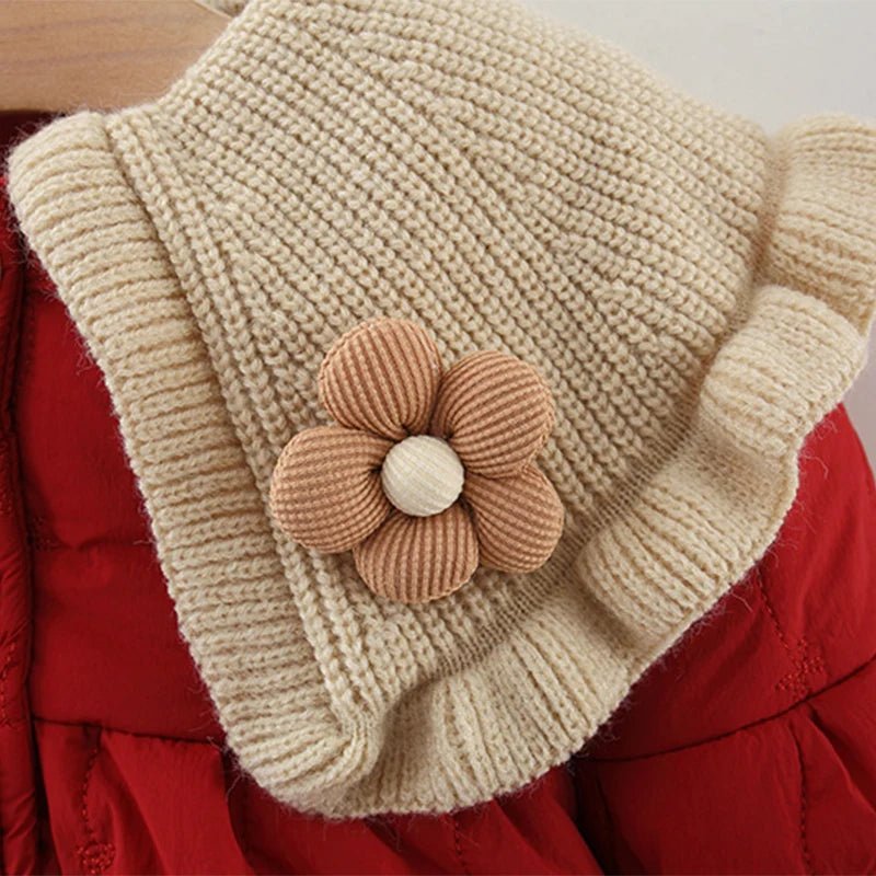 Girl's Coat Winter Solid Color Warm Baby Girl's Outerwear Cute Flower Baby Jackets Baby Winter Clothes ﻿ - PratSN