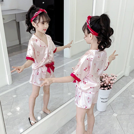 Girls summer cartoon pajamas set - PratSN