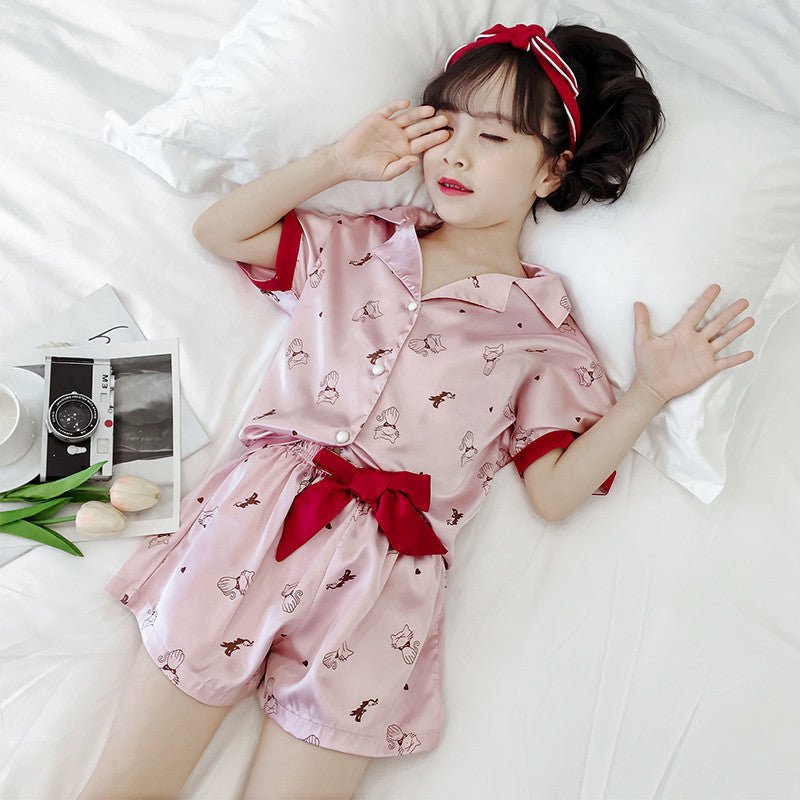 Girls summer cartoon pajamas set - PratSN