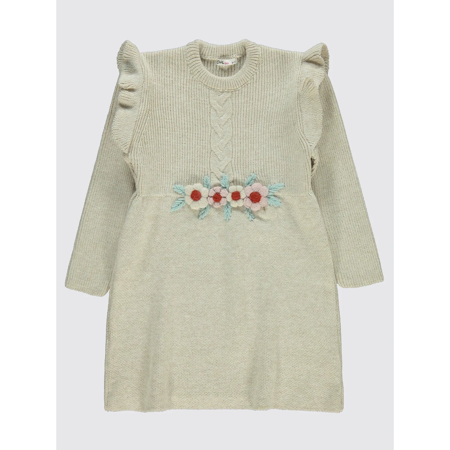 Girls Toddler Preschool Textile Dress and Overall Set - PratSN
