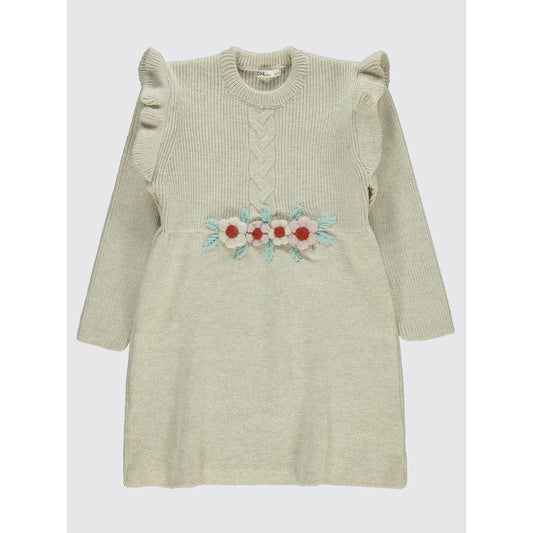 Girls Toddler Preschool Textile Dress and Overall Set - PratSN
