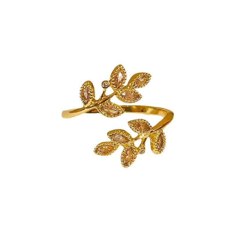 Graceful And Fashionable Personalized Leaf Ring For Women - PratSN