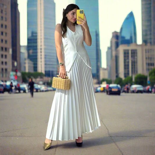 Half - length Dress Elegant Women's Two - piece Suit - PratSN