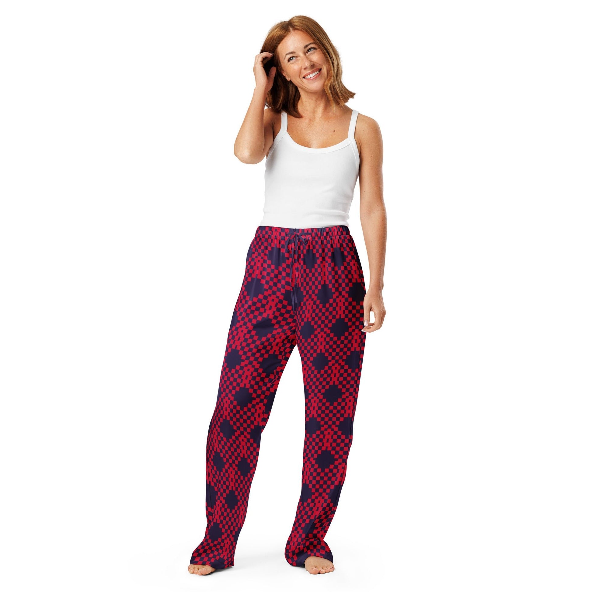 Heart print on tolopea color - Women’s pajama pants - PratSN