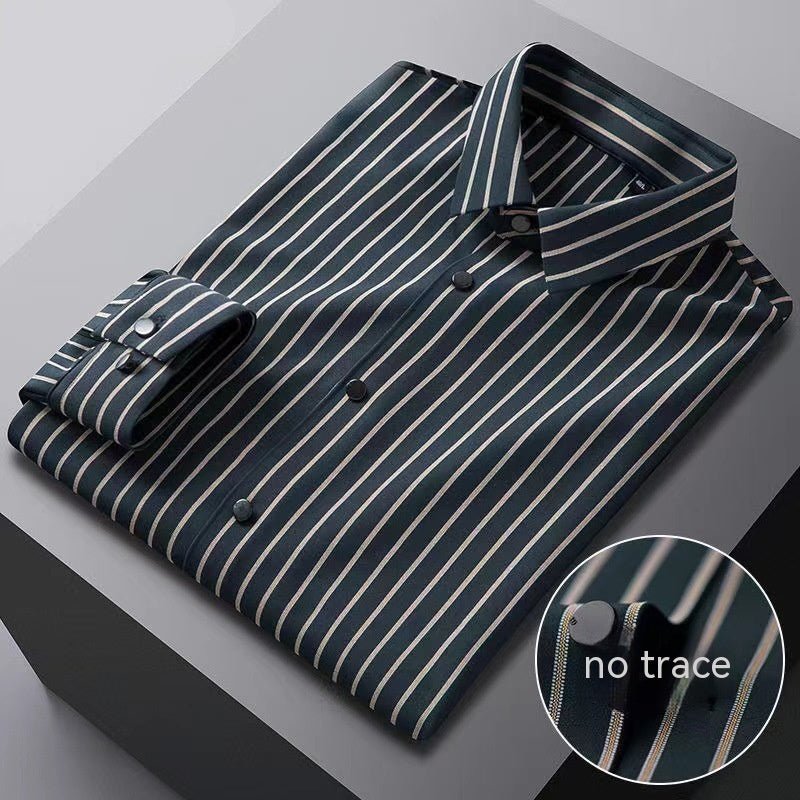 High Elastic Seamless Striped Shirt For Men - PratSN