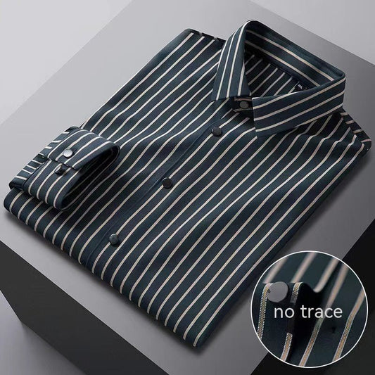 High Elastic Seamless Striped Shirt For Men - PratSN