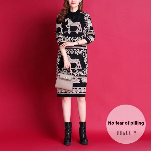 High Quality Oversized Fat Hiding Women's Knitted Dress - PratSN