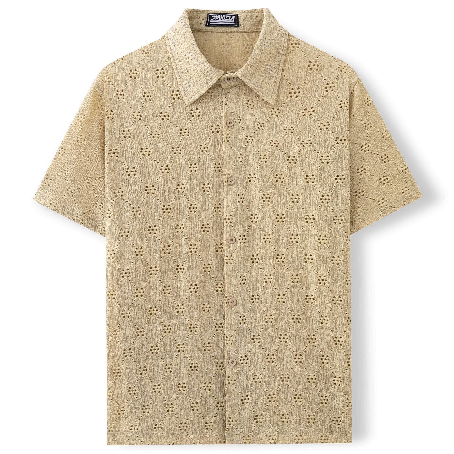 Hollow Jacquard Summer Casual Short Sleeve - PratSN
