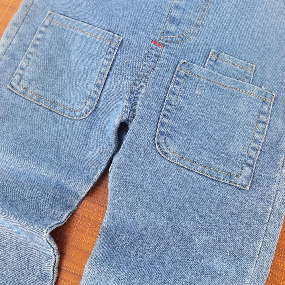 IENENS Toddler Baby Overalls Boys Long Pants Light Blue Denim Dungarees Kids Girl Jeans Jumpsuit Clothes Infant Bottoms 0 - 3Y - PratSN