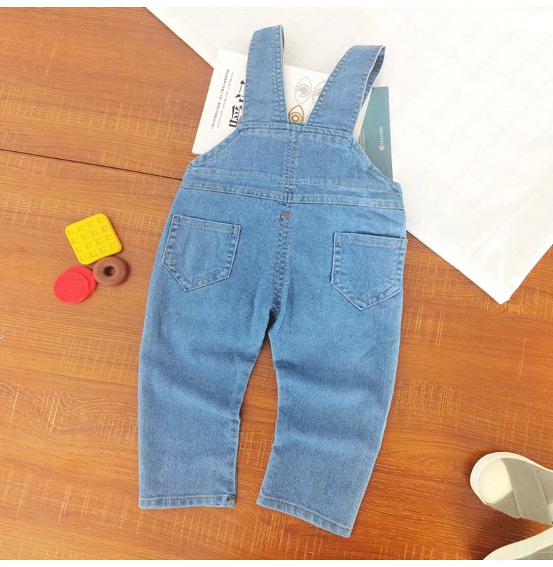 IENENS Toddler Baby Overalls Boys Long Pants Light Blue Denim Dungarees Kids Girl Jeans Jumpsuit Clothes Infant Bottoms 0 - 3Y - PratSN