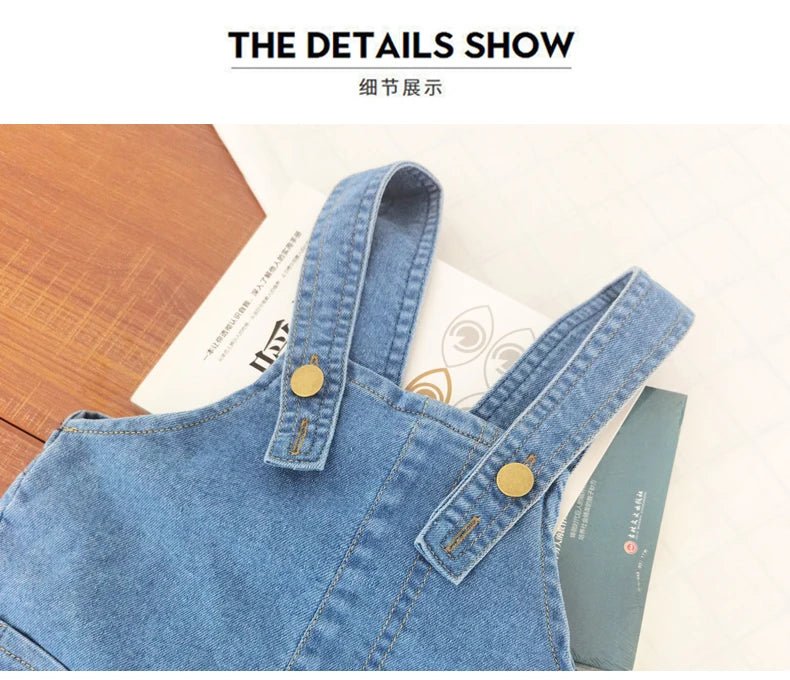 IENENS Toddler Baby Overalls Boys Long Pants Light Blue Denim Dungarees Kids Girl Jeans Jumpsuit Clothes Infant Bottoms 0 - 3Y - PratSN