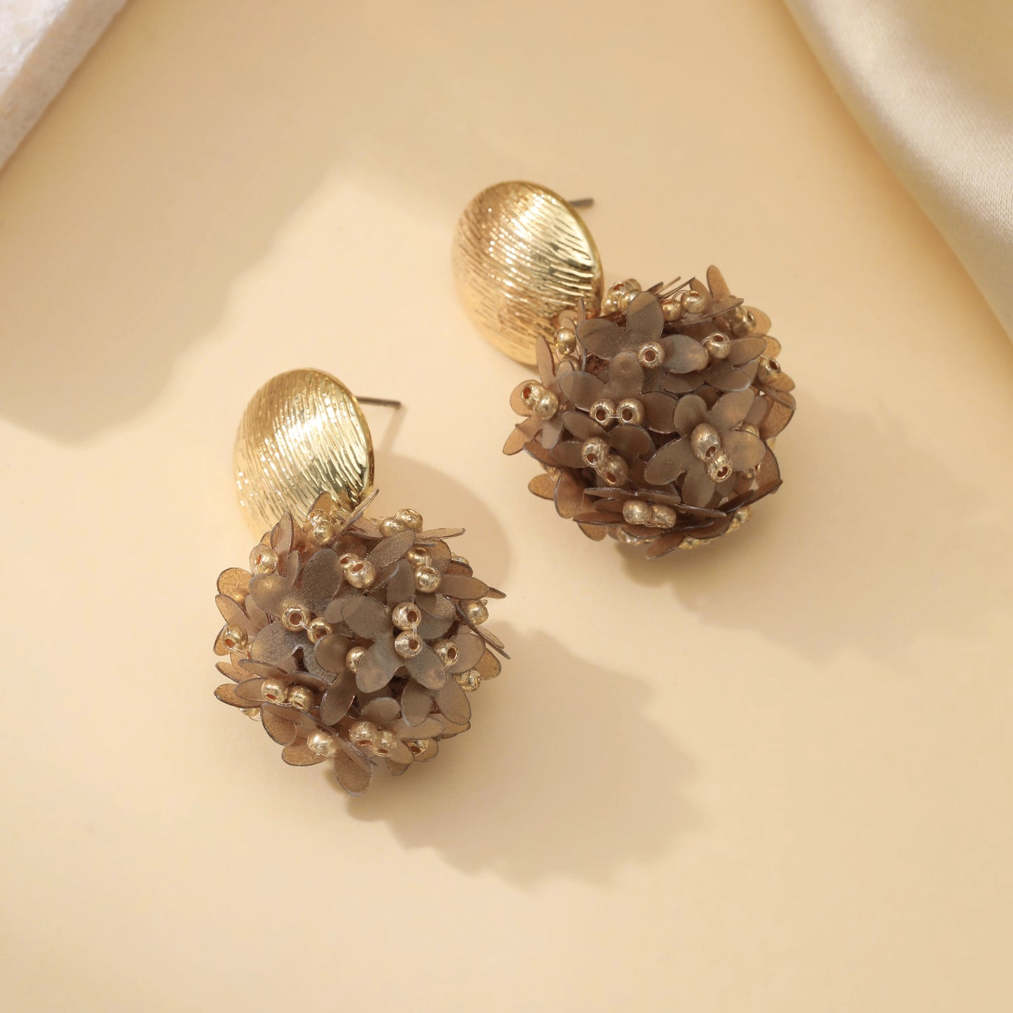 INKDEW Flower Petal Beads Big Round Drop Earrings For Women Long Earrings Handmade Fashion Jewelry Gift boho EA153 - PratSN